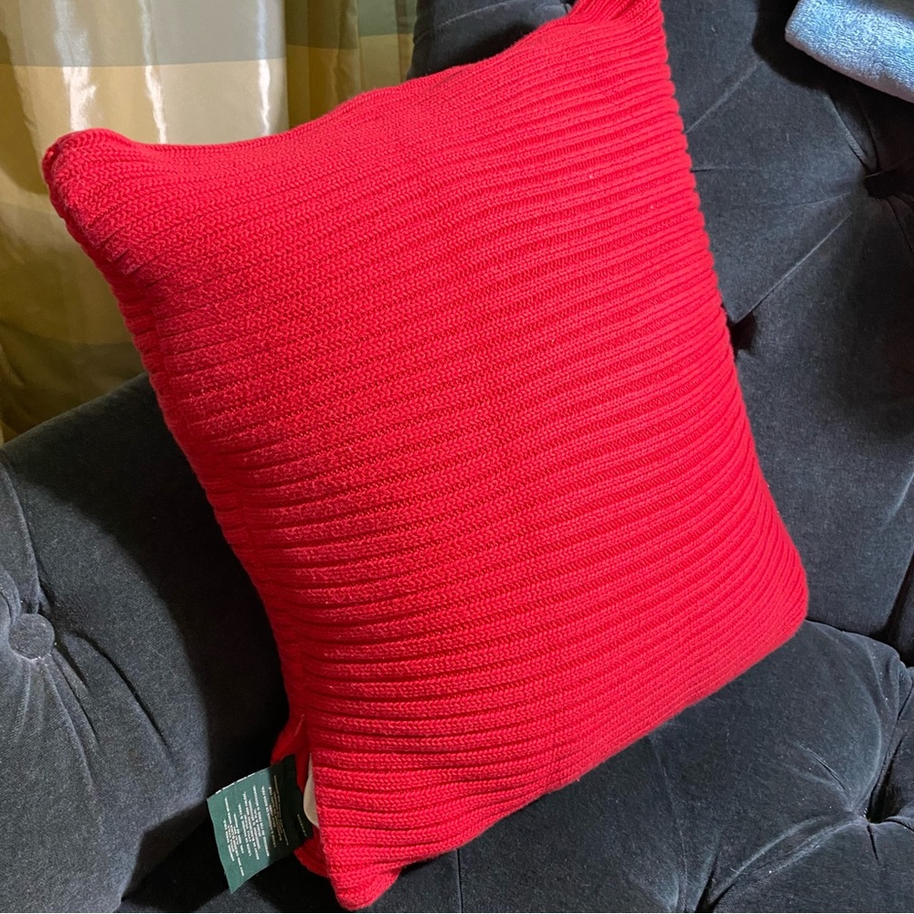 Ralph Lauren red throw pillow 16x17